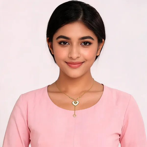 Gold_Tone_Heart_Pendant_Necklace_For_Women