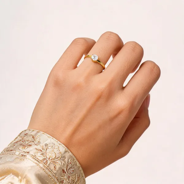Gold_Tone_Single_Crystal_Accent_Slim_Band_Ring_For_Women