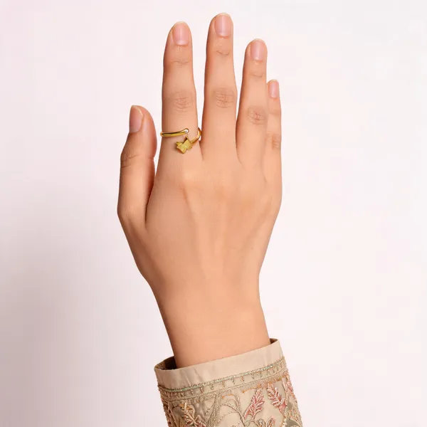Gold_Tone_Butterfly_Adjustable_Ring_For_Women