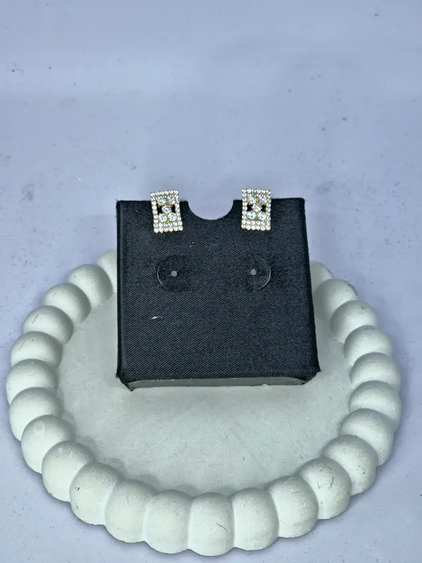 Silver_Tone_Steel_Rhinestone_Rectangular_Stud_Earrings_For_Women