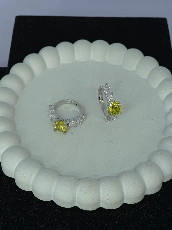 Silver_Tone_Steel_Yellow_Stone_Hoop_Earrings_For_Women