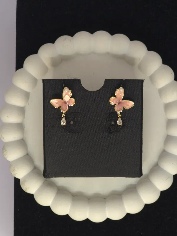 Pink_Butterfly_Drop_Earrings_For_Women