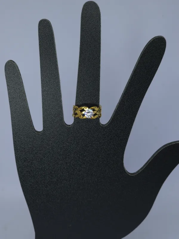Gold_Tone_Steel_Braided_Stone_Ring_For_Women