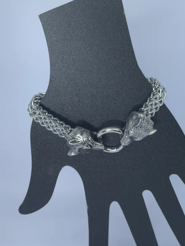Silver_Metal_Wolf_Head_Chain_Bracelet_For_Men