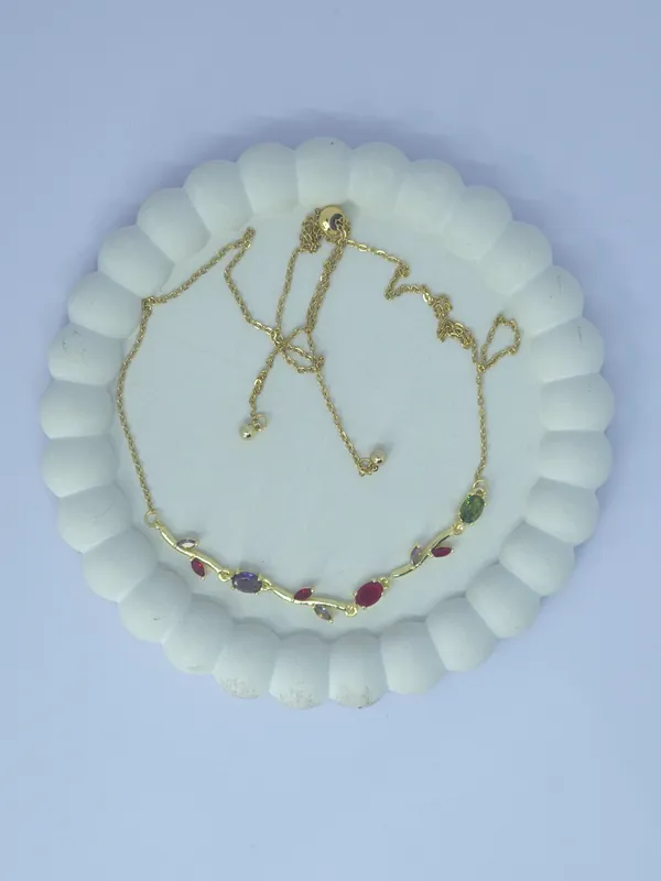 Gold_Tone_Multicolor_Stone_Necklace_For_Women