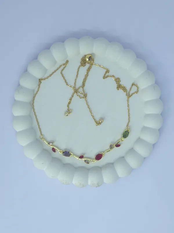 Gold_Tone_Multicolor_Stone_Necklace_For_Women