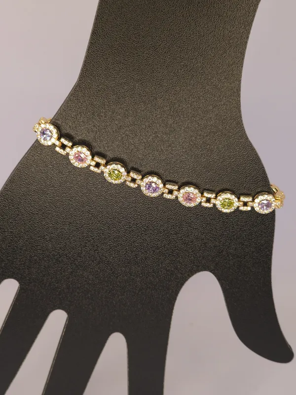 Gold_Tone_Multicolour_Stone_Bracelet_For_Women