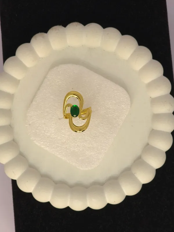 Gold_Tone_Green_Stone_Statement_Ring_For_Women