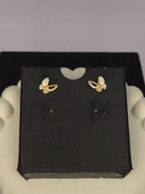 Gold-Tone_Textured_Stud_Earrings_For_Women