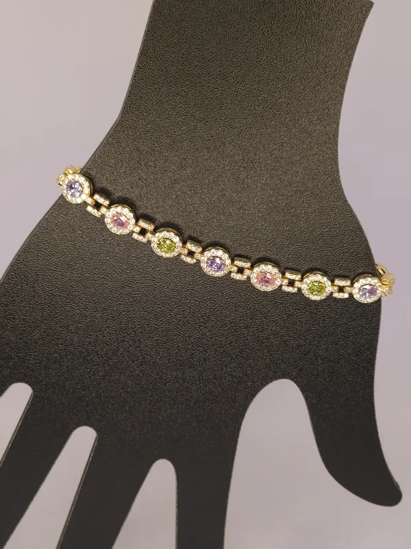 Gold_Tone_Multicolour_Stone_Bracelet_For_Women