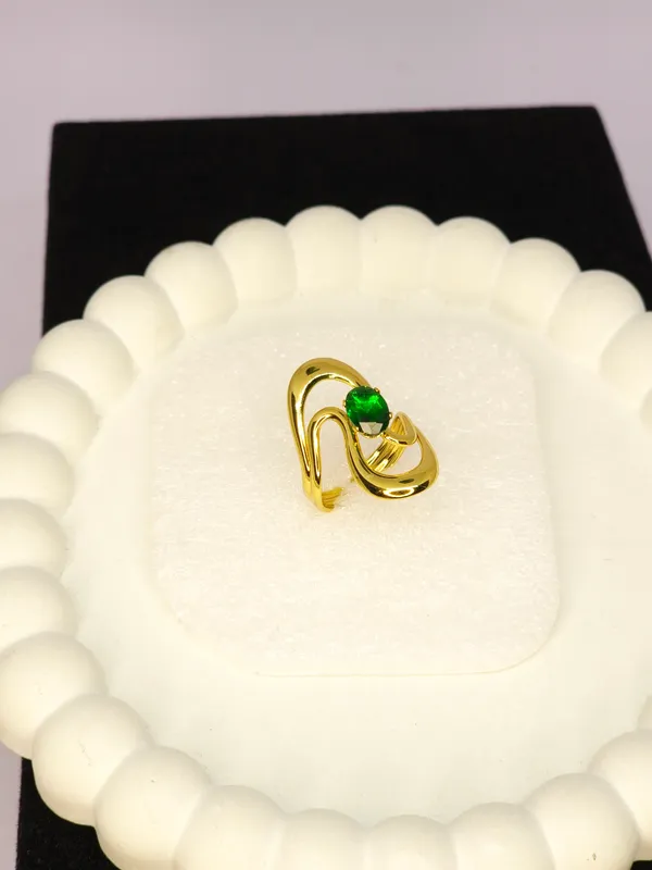 Gold_Tone_Green_Stone_Statement_Ring_For_Women