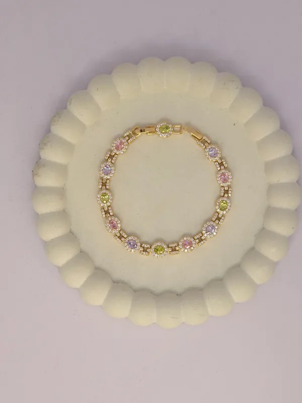 Gold_Tone_Multicolour_Stone_Bracelet_For_Women