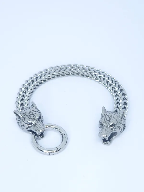 Silver_Metal_Wolf_Head_Chain_Bracelet_For_Men