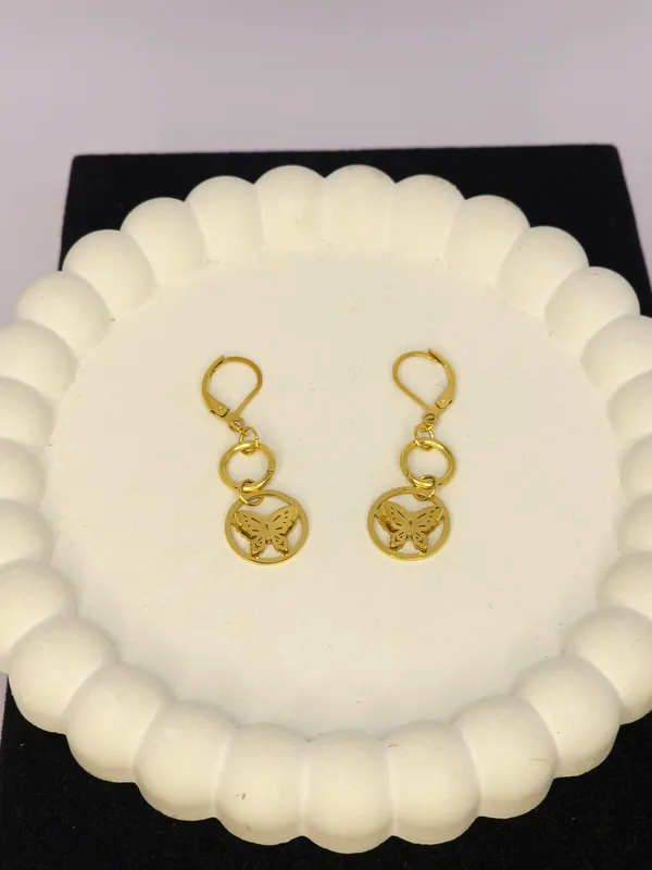 Gold_Tone_Butterfly_Drop_Earrings_For_Women