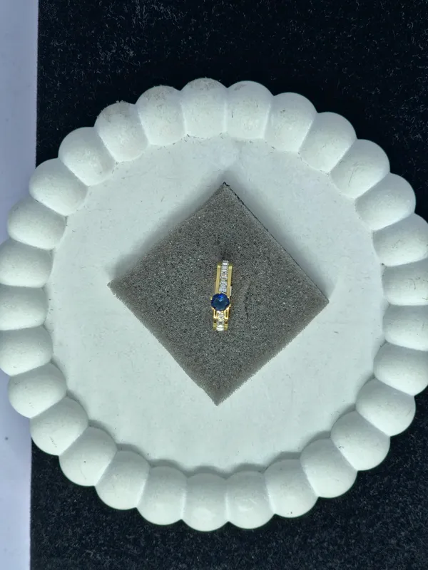 Gold_Tone_Blue_Stone_Solitaire_Band_Ring_For_Women