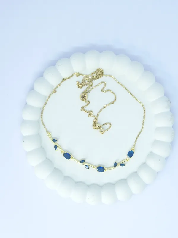 Blue_Gold-Tone_Stone_Necklace_For_Women