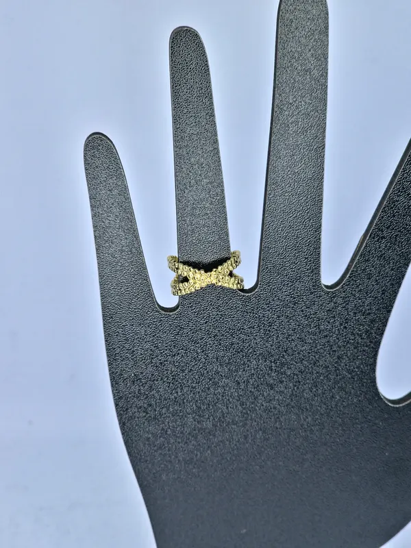 Gold_Tone_X-Shape_Charm_Pendant_For_Women