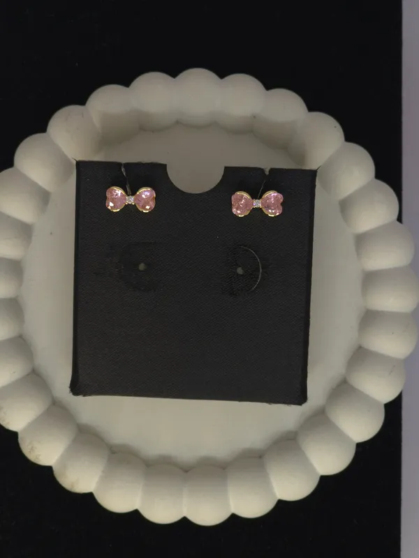 Pink_Stone_Bow_Stud_Earrings