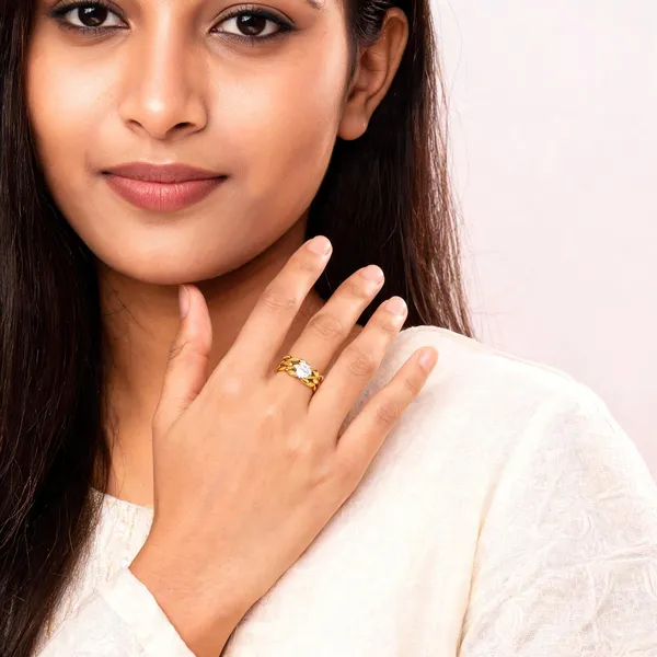 Gold_Tone_Steel_Braided_Stone_Ring_For_Women