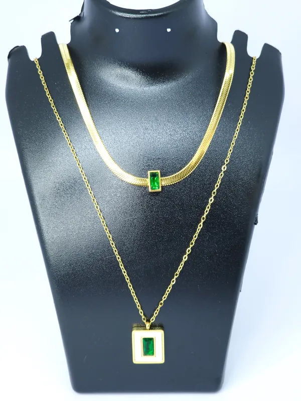 Gold_Tone_Layered_Necklace_Set_For_Women
