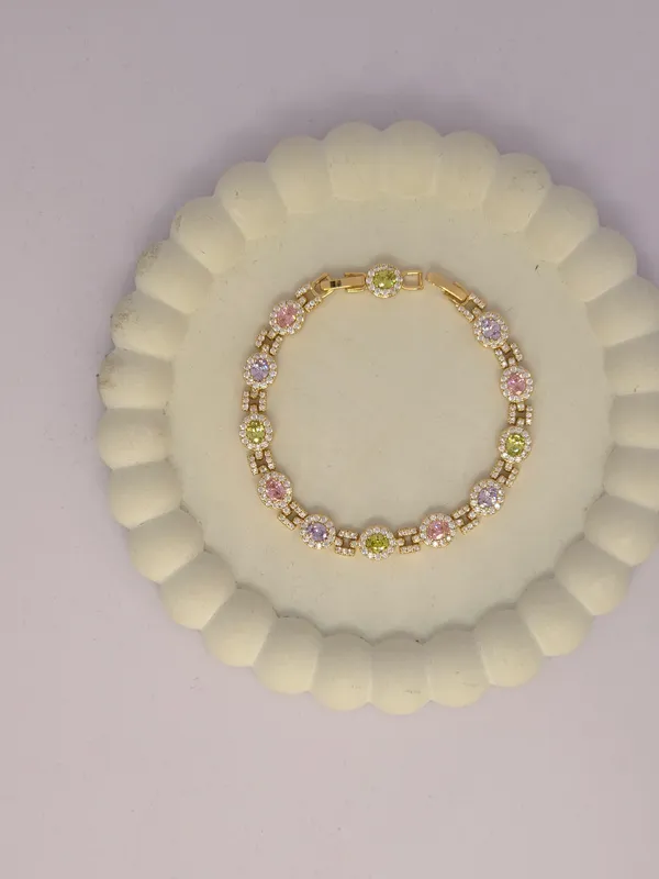 Gold_Tone_Multicolour_Stone_Bracelet_For_Women