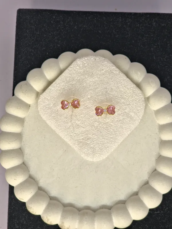 Pink_Stone_Bow_Stud_Earrings