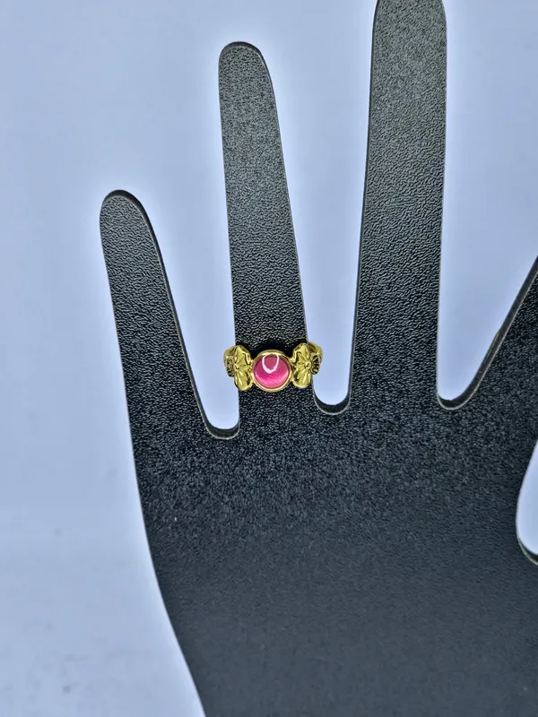 Gold_Tone_Pink_Stone_Floral_Ring_For_Women
