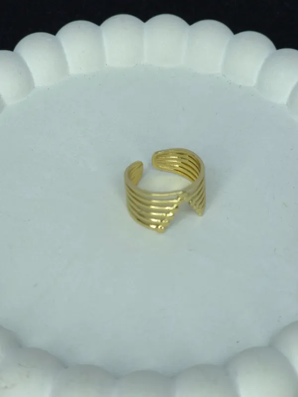 Gold_Tone_Adjustable_Ribbed_Multi-Band_Ring_For_Women