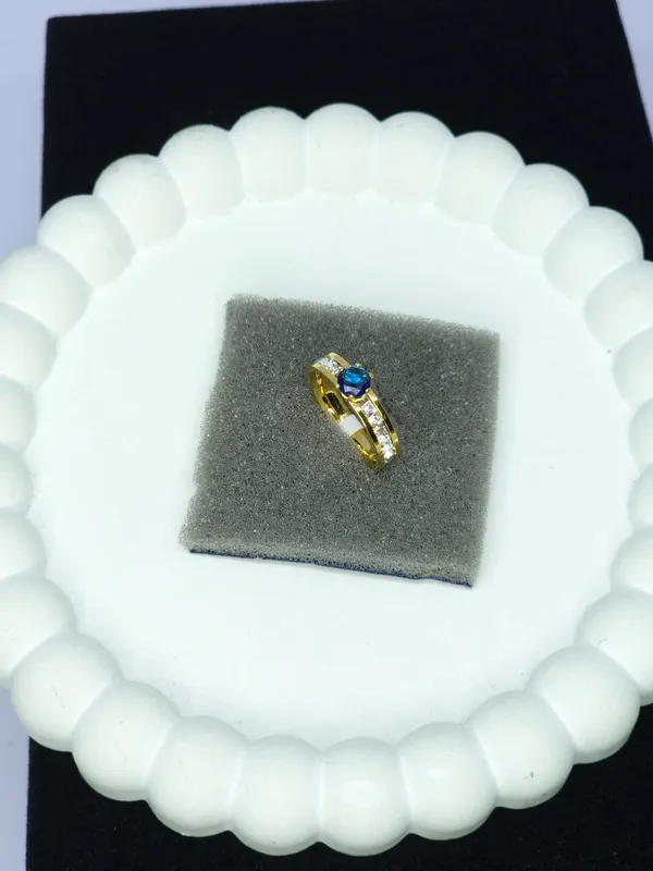 Gold_Tone_Blue_Stone_Solitaire_Band_Ring_For_Women