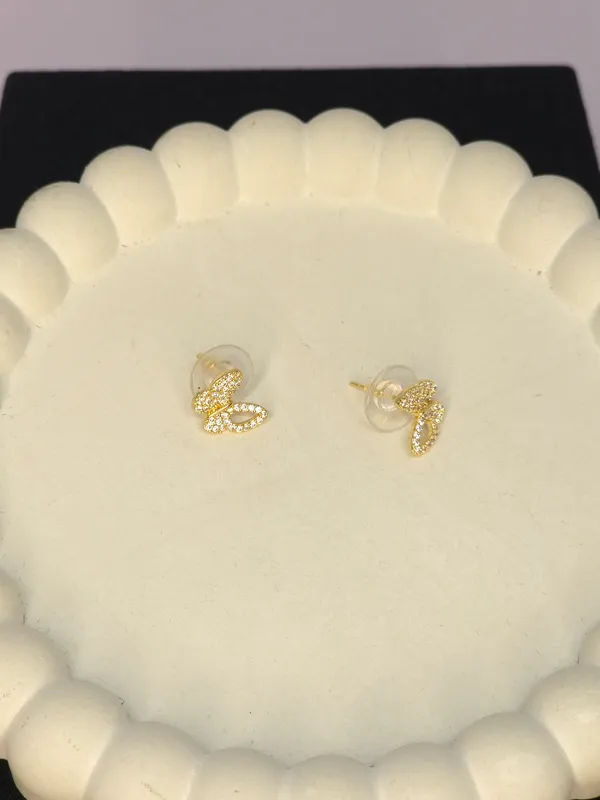 Gold-Tone_Textured_Stud_Earrings_For_Women