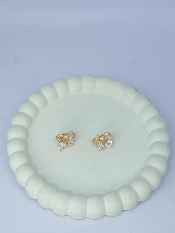 Gold_Tone_Steel_Cluster_Stone_Stud_Earrings_For_Women
