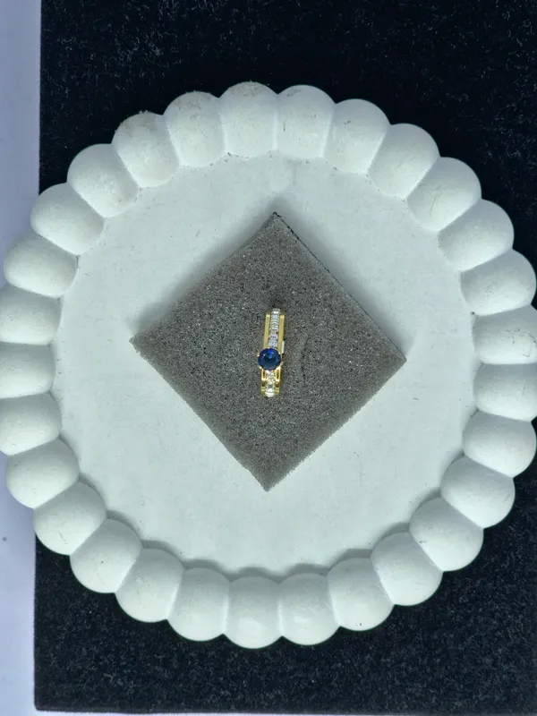 Gold_Tone_Blue_Stone_Solitaire_Band_Ring_For_Women