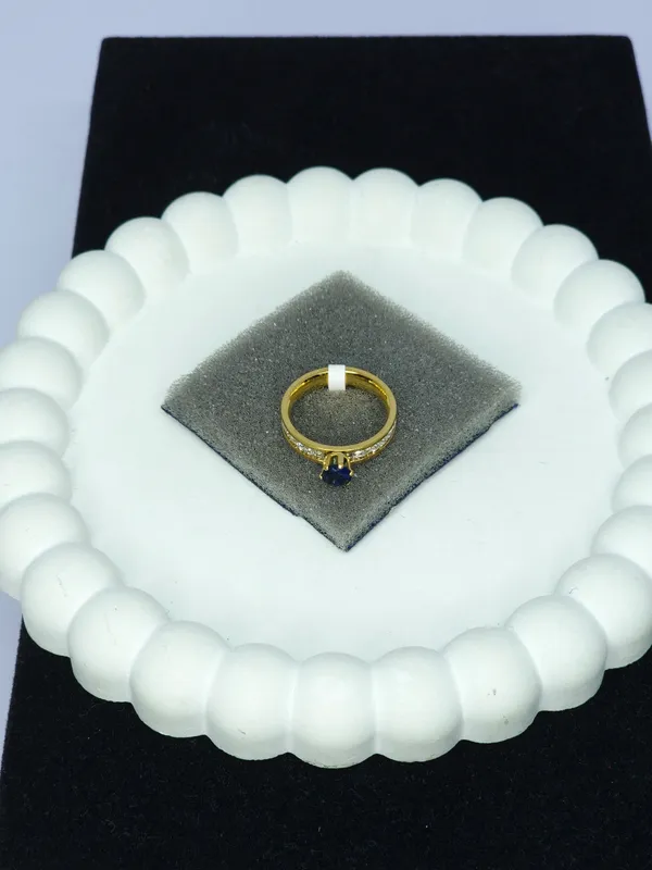 Gold_Tone_Blue_Stone_Solitaire_Band_Ring_For_Women