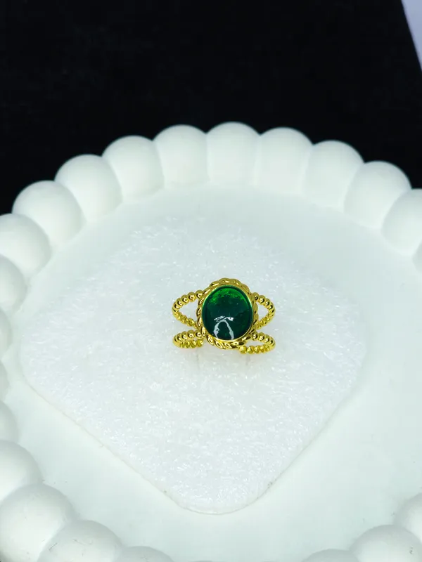 Gold_Tone_Green_Stone_Ring_For_Women