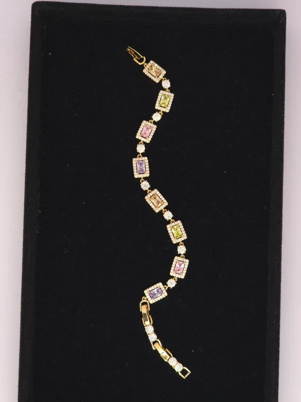 Gold_Tone_Multicolour_Stone_Bracelet_For_Women