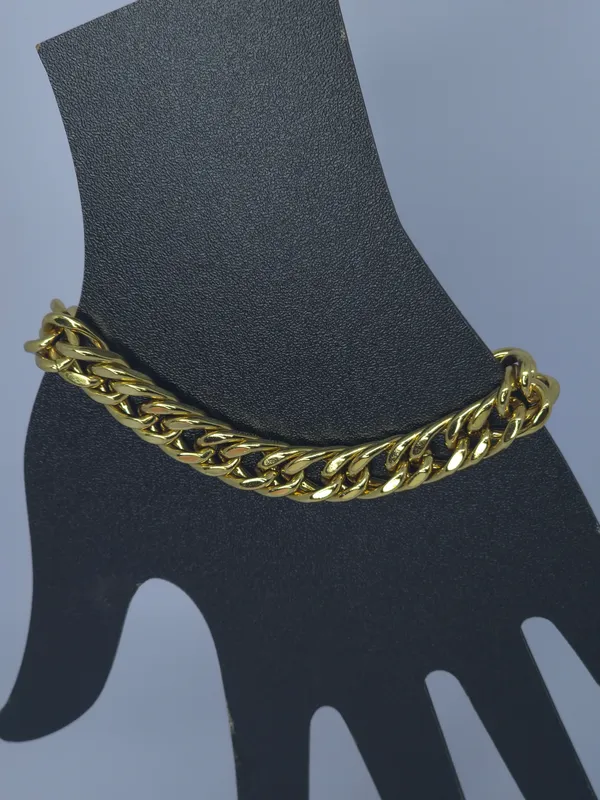 Gold_Tone_Cuban_Link_Bracelet_For_Women