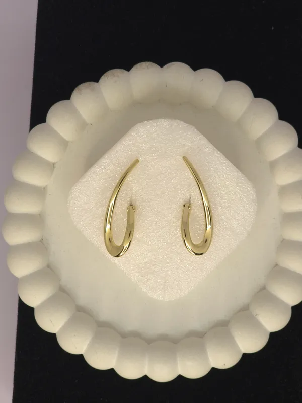 Gold-Tone_Cross_Loop_Earrings_For_Women