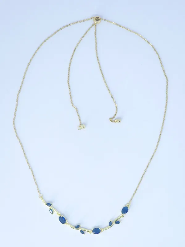 Blue_Gold-Tone_Stone_Necklace_For_Women