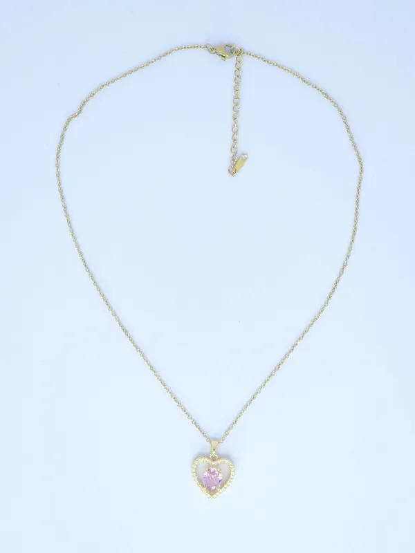 Gold-Tone_Heart_Pendant_Necklace_For_Women