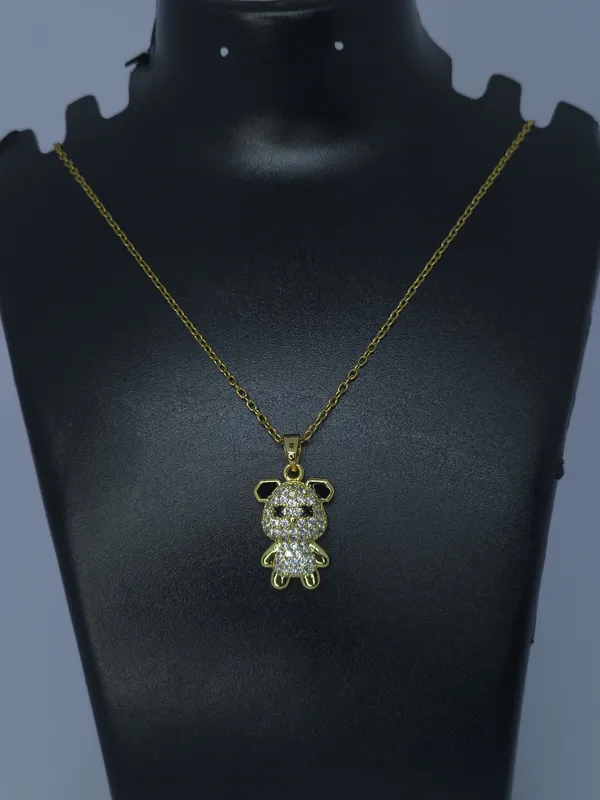 Gold-Tone_Teddy_Bear_Pendant_Necklace_For_Women