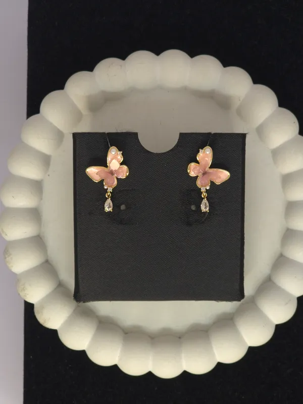 Pink_Butterfly_Drop_Earrings_For_Women