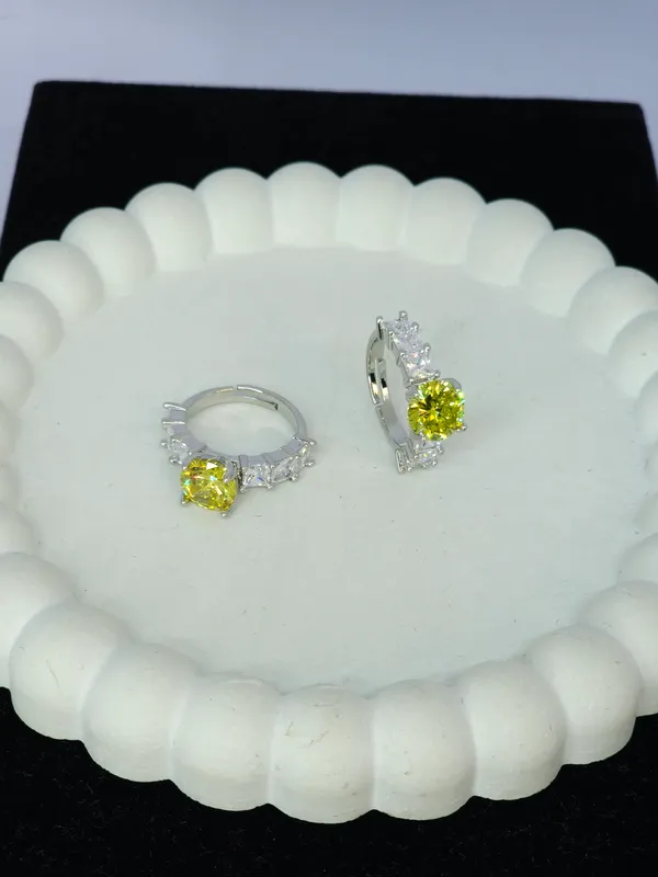 Silver_Tone_Steel_Yellow_Stone_Hoop_Earrings_For_Women