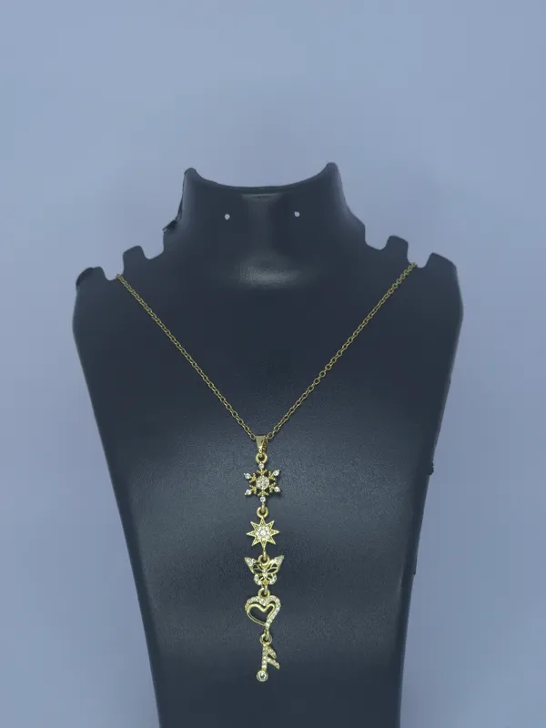 Gold_Tone_Layered_Pendant_Necklace_For_Women