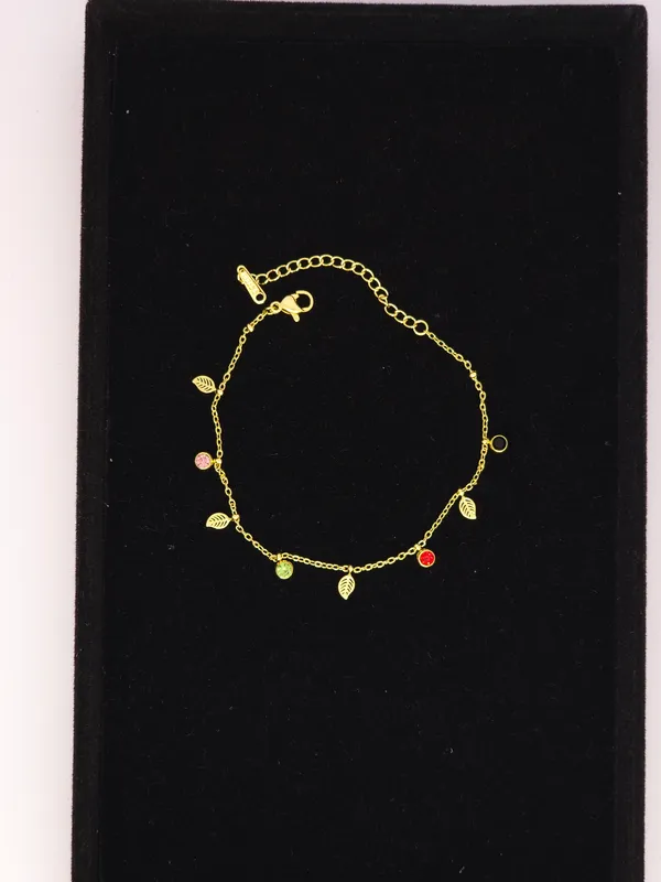Gold_Tone_Charm_Hand_Bracelet_For_Women