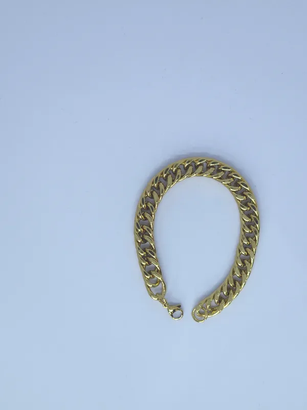 Gold_Tone_Cuban_Link_Bracelet_For_Women