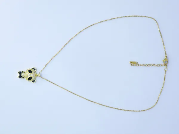 Gold-Tone_Panda_Pendant_Necklace_For_Women