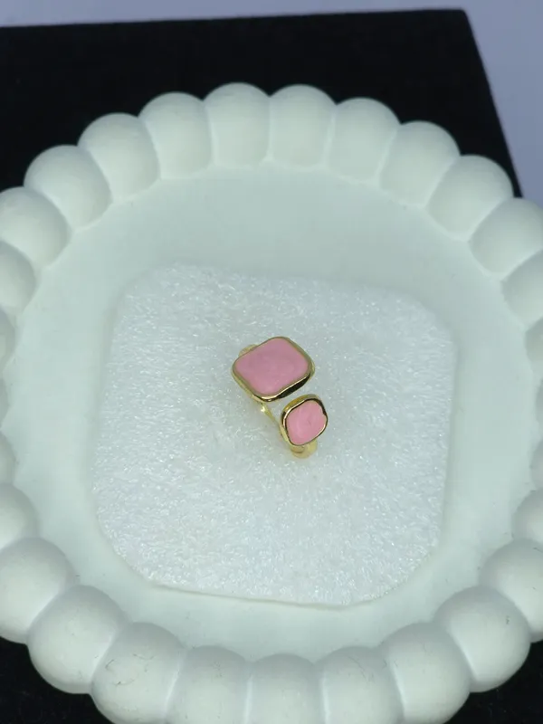 Gold_Tone_Pink_Stone_Adjustable_Open_Band_Ring_For_Women