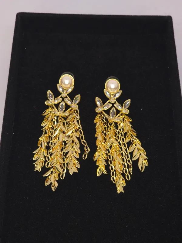 Gold_Tone_Pearl_Chandelier_Earrings_For_Women