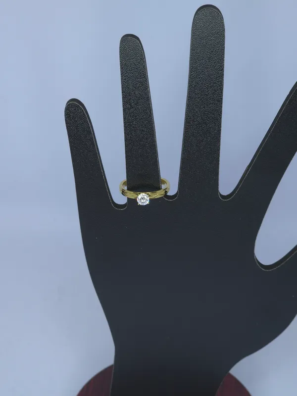 Gold_Tone_Clear_Solitaire_Stone_Band_Ring_For_Women