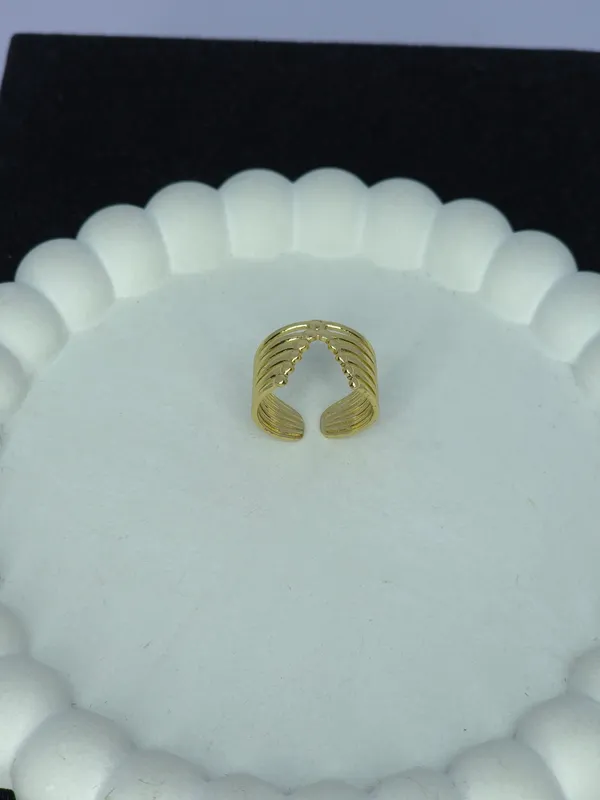 Gold_Tone_Adjustable_Ribbed_Multi-Band_Ring_For_Women